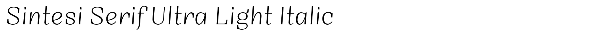 Sintesi Serif Ultra Light Italic image